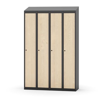 Novis garderobeskab skrå topplade 1:4 B120 cm