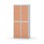 Novis garderobeskab lige topplade 2:2 B80 cm