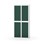 Novis garderobeskab lige topplade 2:2 B80 cm