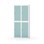 Novis garderobeskab lige topplade 2:2 B80 cm