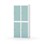 Novis garderobeskab lige topplade 2:2 B80 cm