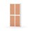 Novis garderobeskab lige topplade 2:2 B80 cm