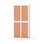 Novis garderobeskab lige topplade 2:2 B80 cm