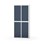 Novis garderobeskab lige topplade 2:2 B80 cm