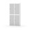 Novis garderobeskab lige topplade 2:2 B80 cm