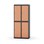 Novis garderobeskab lige topplade 2:2 B80 cm