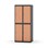 Novis garderobeskab lige topplade 2:2 B80 cm