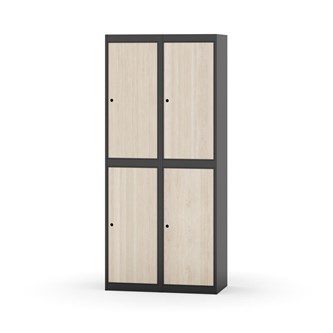 Novis garderobeskab lige topplade 2:2 B80 cm
