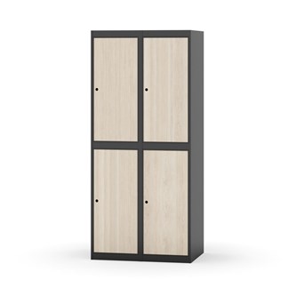 Novis garderobeskab lige topplade 2:2 B80 cm