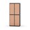 Novis garderobeskab lige topplade 2:2 B80 cm