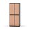 Novis garderobeskab lige topplade 2:2 B80 cm