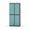Novis garderobeskab lige topplade 2:2 B80 cm