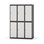 Novis garderobeskab lige topplade 2:3 B120 cm