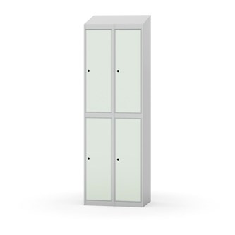Novis garderobeskab skrå topplade 2:2 B60 cm