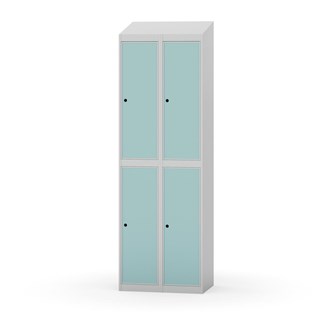 Novis garderobeskab skrå topplade 2:2 B60 cm