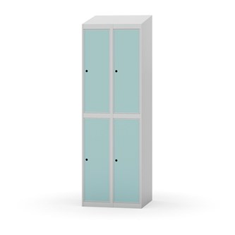 Novis garderobeskab skrå topplade 2:2 B60 cm