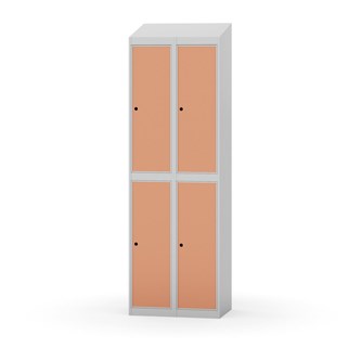Novis garderobeskab skrå topplade 2:2 B60 cm