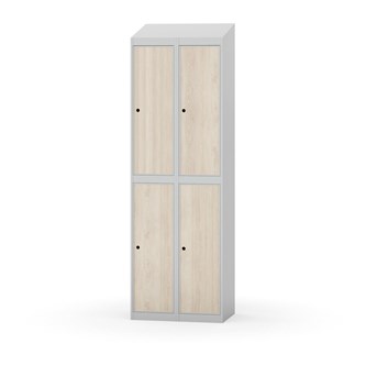 Novis garderobeskab skrå topplade 2:2 B60 cm