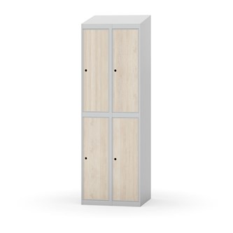 Novis garderobeskab skrå topplade 2:2 B60 cm