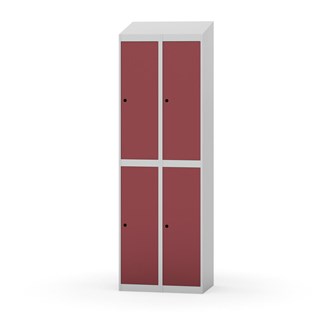 Novis garderobeskab skrå topplade 2:2 B60 cm