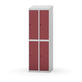 Novis garderobeskab skrå topplade 2:2 B60 cm