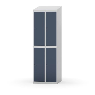Novis garderobeskab skrå topplade 2:2 B60 cm