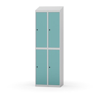 Novis garderobeskab skrå topplade 2:2 B60 cm