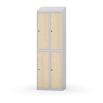 Novis garderobeskab skrå topplade 2:2 B60 cm
