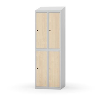 Novis garderobeskab skrå topplade 2:2 B60 cm