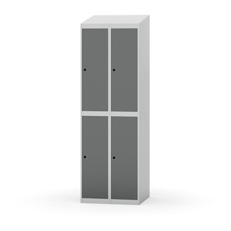 Novis garderobeskab skrå topplade 2:2 B60 cm