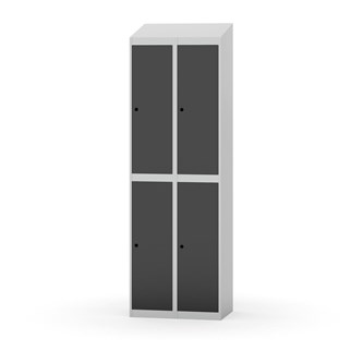 Novis garderobeskab skrå topplade 2:2 B60 cm