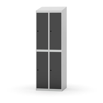 Novis garderobeskab skrå topplade 2:2 B60 cm