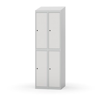 Novis garderobeskab skrå topplade 2:2 B60 cm
