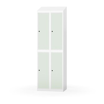 Novis garderobeskab skrå topplade 2:2 B60 cm