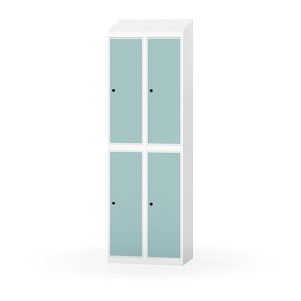 Novis garderobeskab skrå topplade 2:2 B60 cm