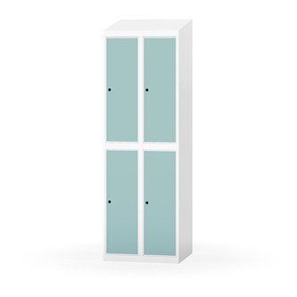 Novis garderobeskab skrå topplade 2:2 B60 cm
