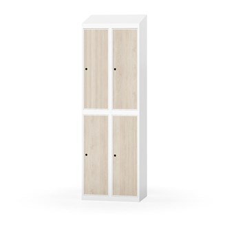 Novis garderobeskab skrå topplade 2:2 B60 cm