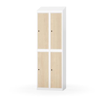Novis garderobeskab skrå topplade 2:2 B60 cm