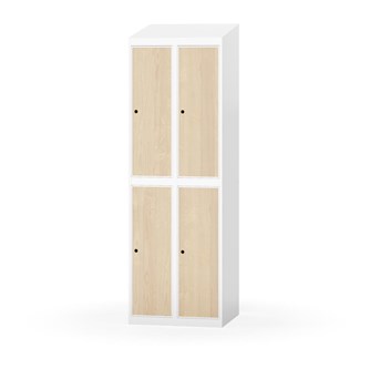 Novis garderobeskab skrå topplade 2:2 B60 cm
