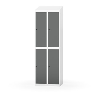 Novis garderobeskab skrå topplade 2:2 B60 cm