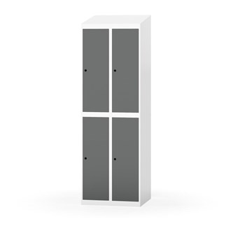 Novis garderobeskab skrå topplade 2:2 B60 cm