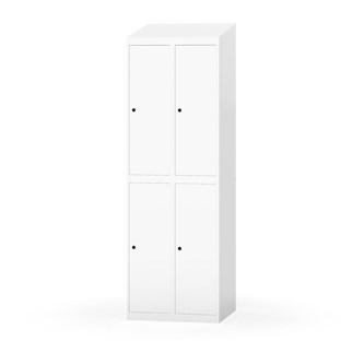 Novis garderobeskab skrå topplade 2:2 B60 cm