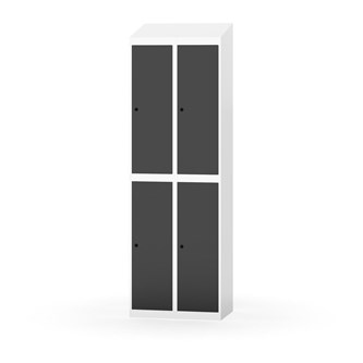 Novis garderobeskab skrå topplade 2:2 B60 cm