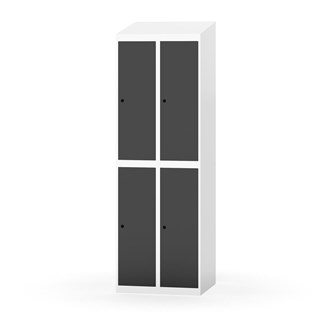 Novis garderobeskab skrå topplade 2:2 B60 cm