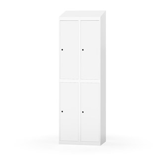 Novis garderobeskab skrå topplade 2:2 B60 cm