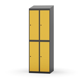 Novis garderobeskab skrå topplade 2:2 B60 cm