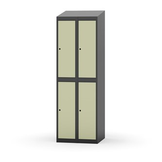 Novis garderobeskab skrå topplade 2:2 B60 cm