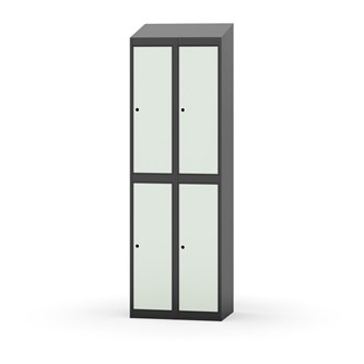 Novis garderobeskab skrå topplade 2:2 B60 cm