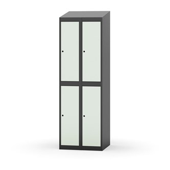 Novis garderobeskab skrå topplade 2:2 B60 cm
