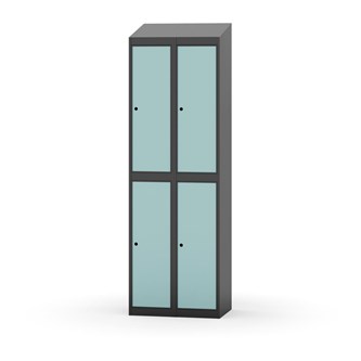 Novis garderobeskab skrå topplade 2:2 B60 cm